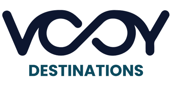 Vooy Destinations logo — ocean teal wordmark
